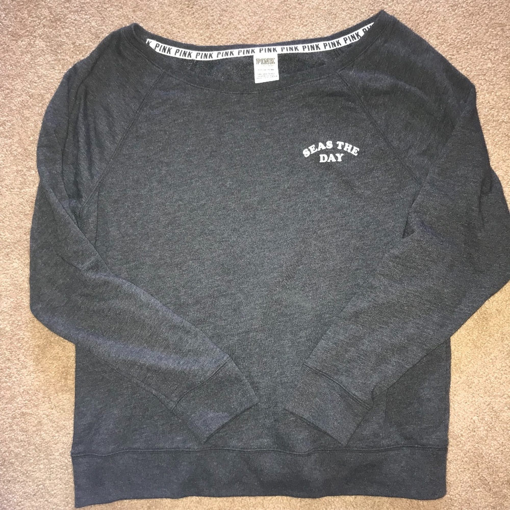 PINK Victorias Secret Grey Crewneck Sweatshirt S